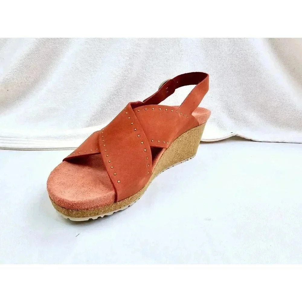 Papillio Size 42 (US 11-11.5) Women's Samira Wedge Cross Strap Slingback Sandals